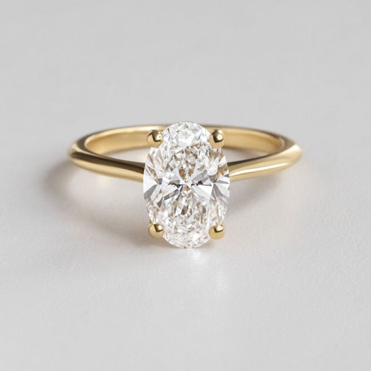 Solitaire-Oval Lab Grown Diamond Engagement Ring