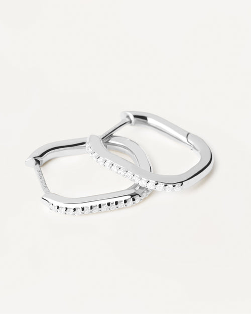 Elegant 0.10 TCW Lab Grown Diamond Spike Hoop Earrings 2