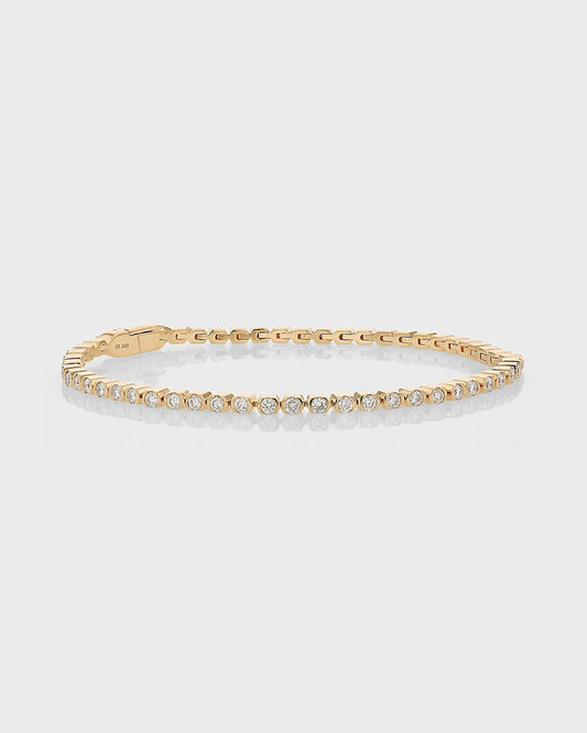 1 TCW Round Lab-Grown Diamond Tennis Bracelet in Gold 1