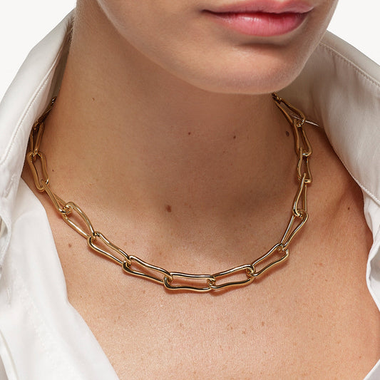 Golden Luxe Paperclip Link Necklace 2