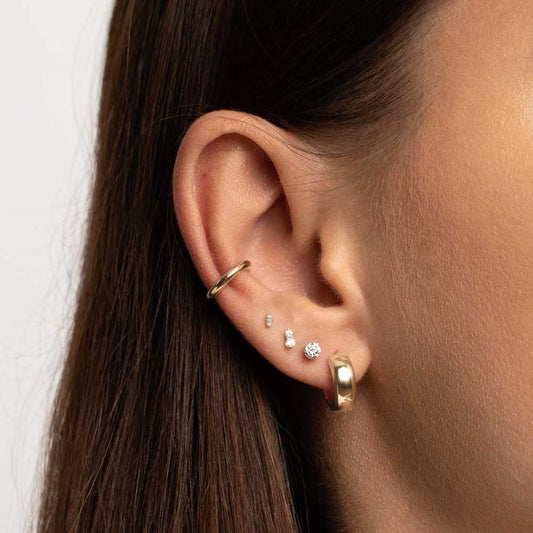 Plain Huggie Earrings 2