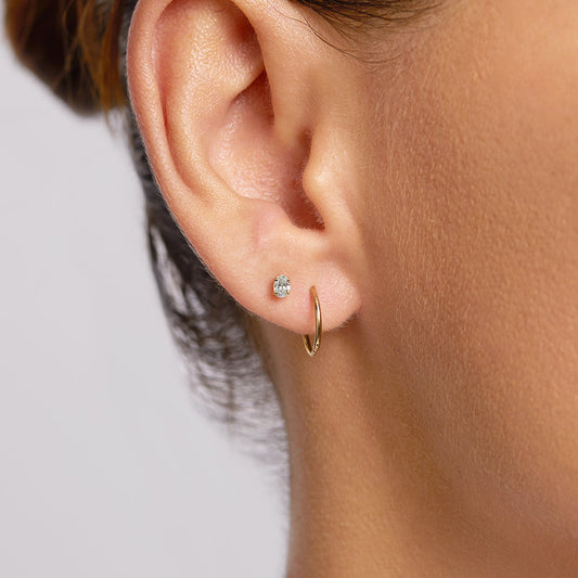 Simple Closed Hoop Earrings 2