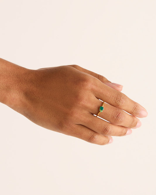 1.0 CT Oval Green Amethyst Lab Grown Diamond Engagement Ring 2