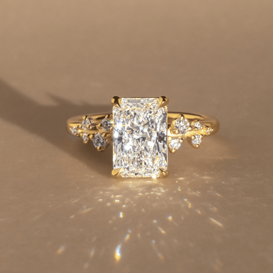 Cluster-Radiant Lab Grown Diamond Engagement Ring