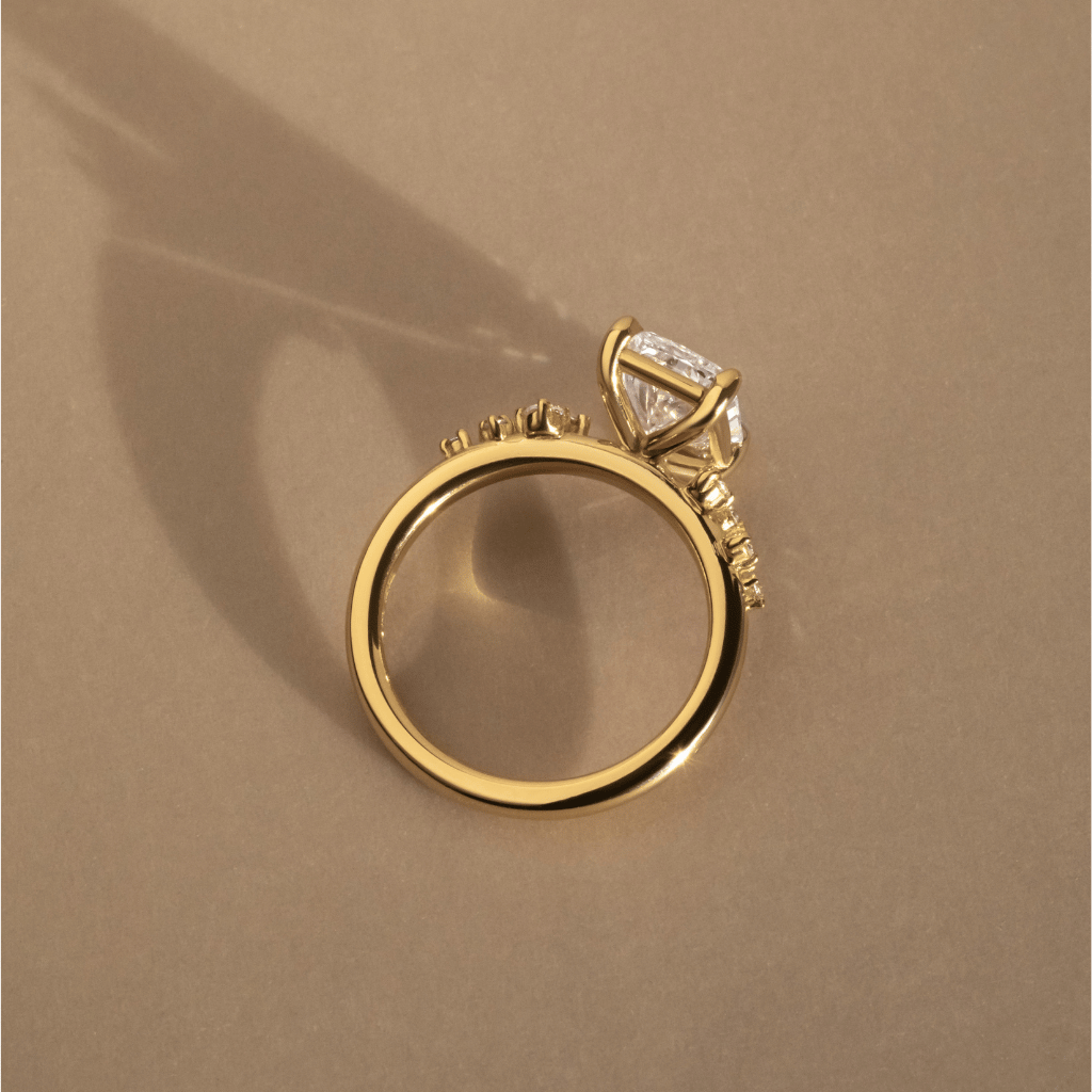Cluster-Radiant Lab Grown Diamond Engagement Ring