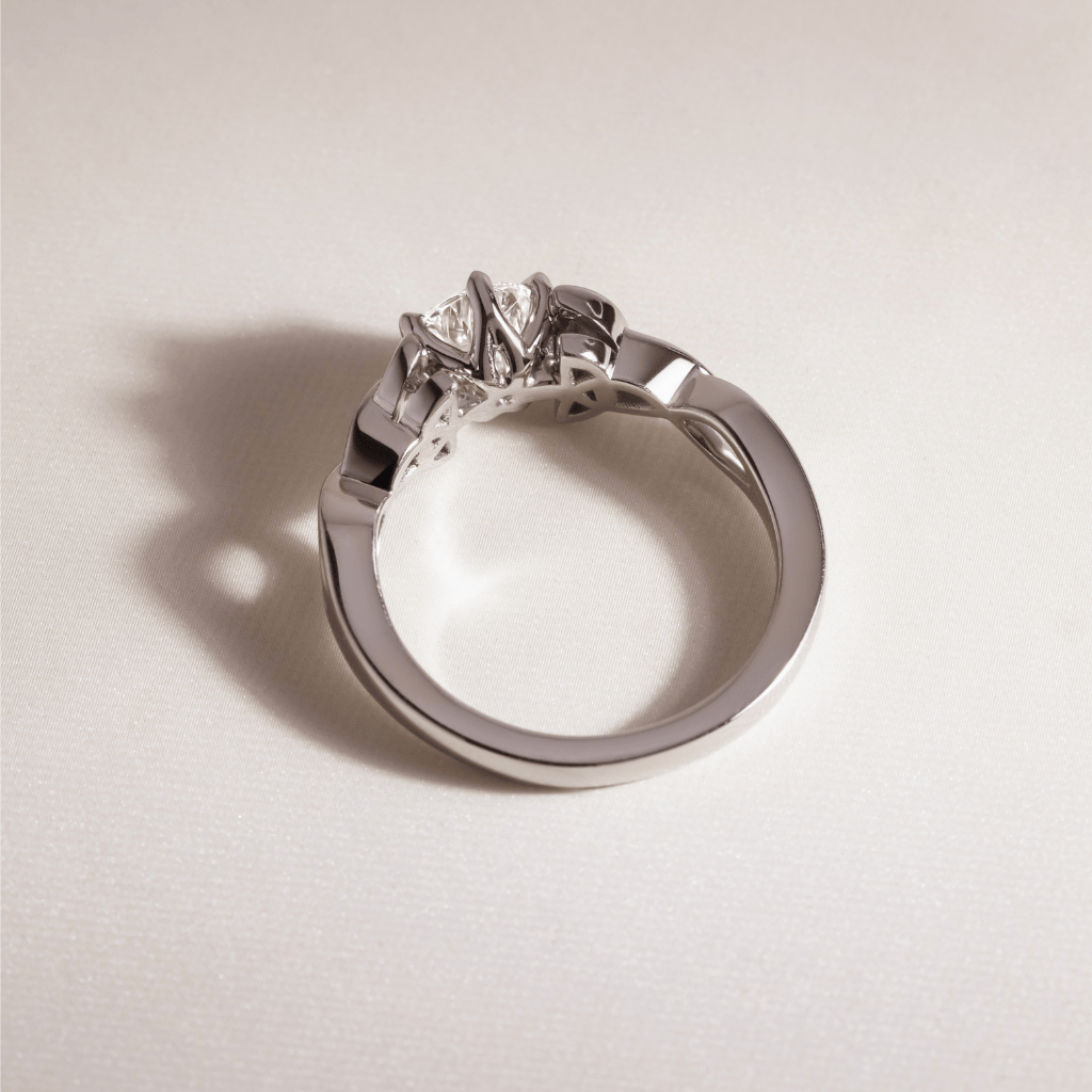 Solitaire & Twisted Band-Round Lab Grown Diamond Engagement Ring