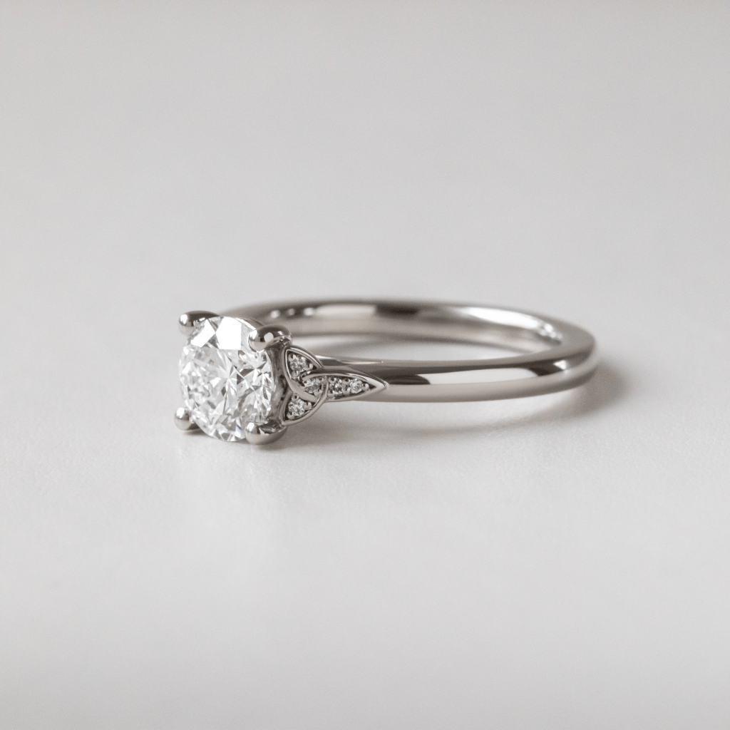 Cluster-Round Lab Grown Diamond Engagement Ring