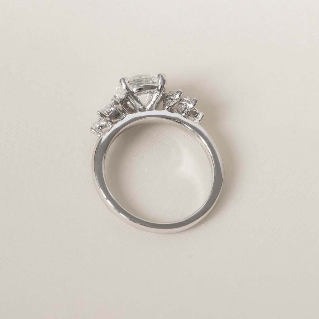 Cluster-Round Lab Grown Diamond Engagement Ring