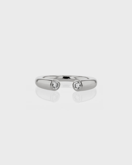 0.20 TCW Round Lab-Grown Diamond Open Wedding Band Ring 1
