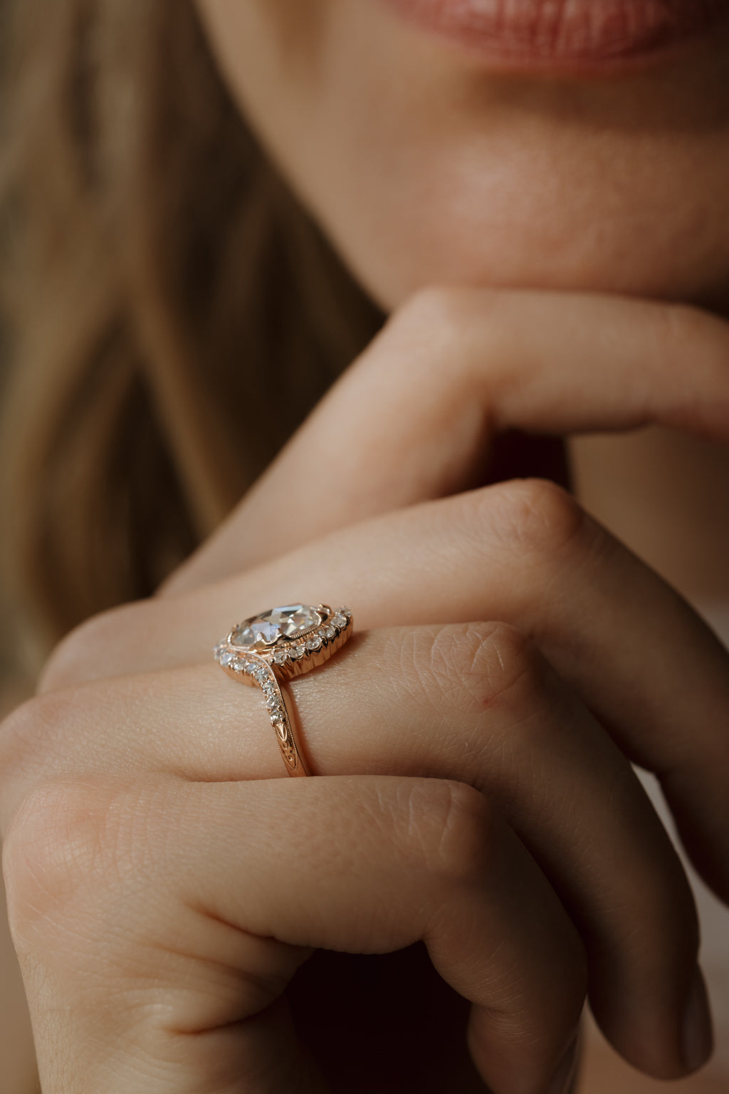 Solitaire Cathedral- 1.8 CT Cushion Lab Grown Diamond Wedding Band