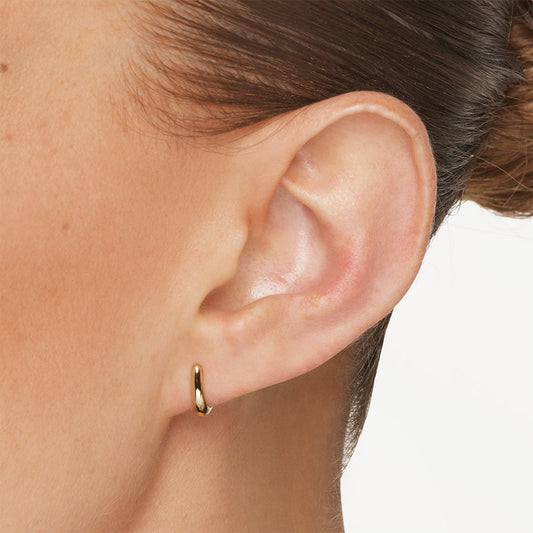 Elegant Gold J-Hoop Earrings 2