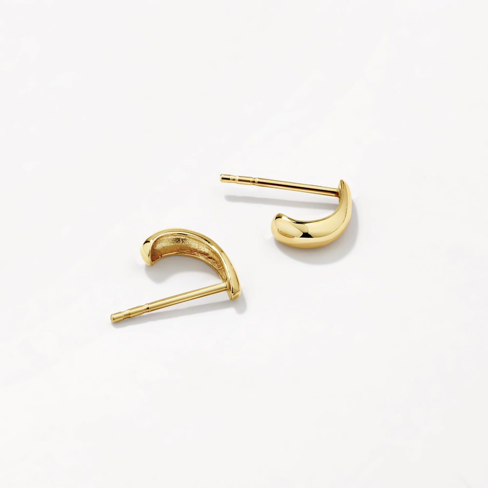 Elegant Gold J-Hoop Earrings 5