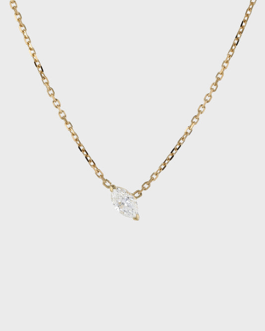 1.0 CT Marquise Lab Grown Diamond Solitaire Pendant Necklace 1