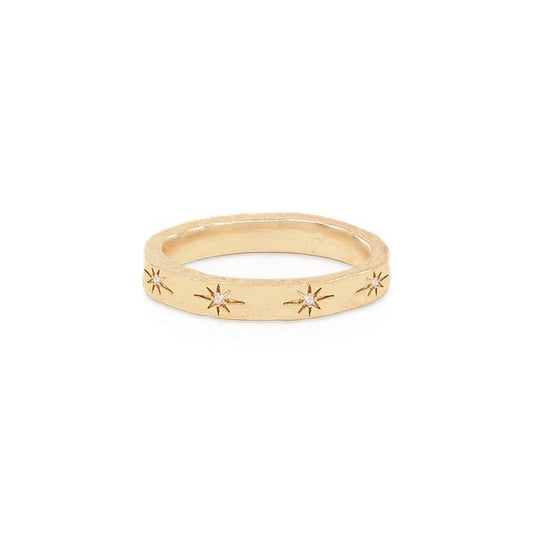 0.50 TCW Round Lab Grown Diamond Starburst Wedding Band 1