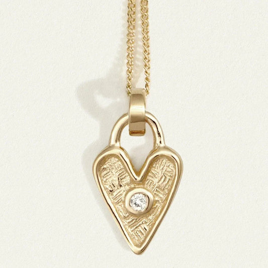 0.5 CT Round Lab-Grown Diamond Heart Pendant Necklace 1