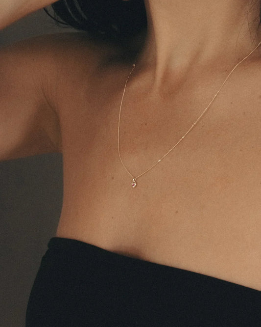 Radiant Heart-Cut Ruby Pendant Necklace in Gold Setting 2