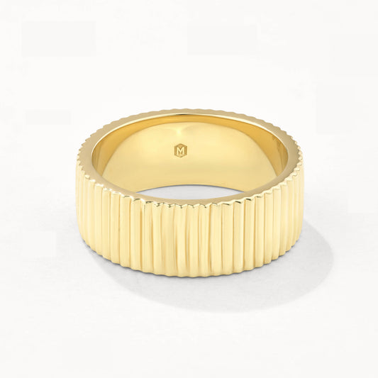Textured Line Wedding Band 1