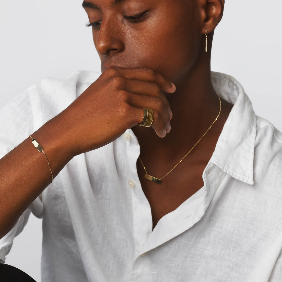 Textured Line Wedding Band 12