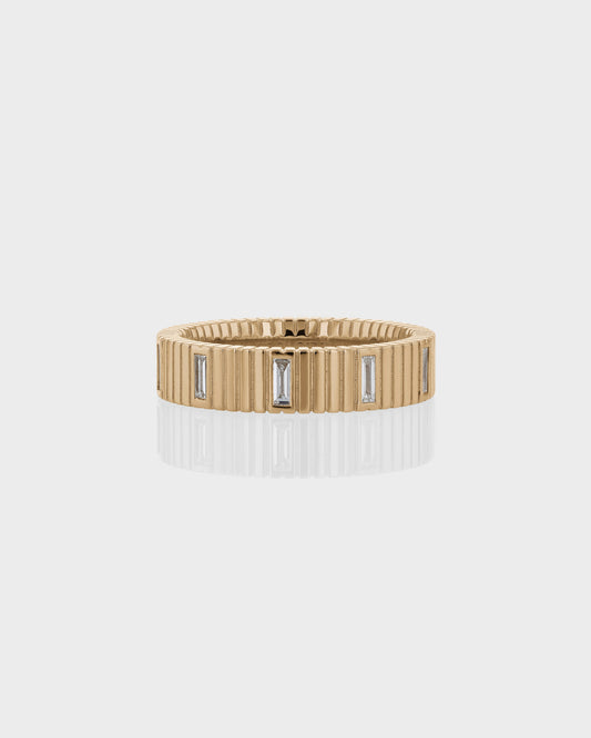 Elegant 0.10 TCW Baguette Lab-Grown Diamond Wedding Band 1