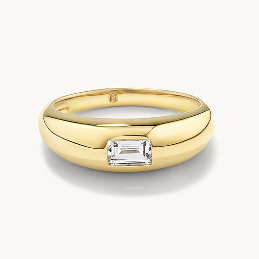 0.4 TCW Baguette Lab Grown Diamond Gold Wedding Band 1
