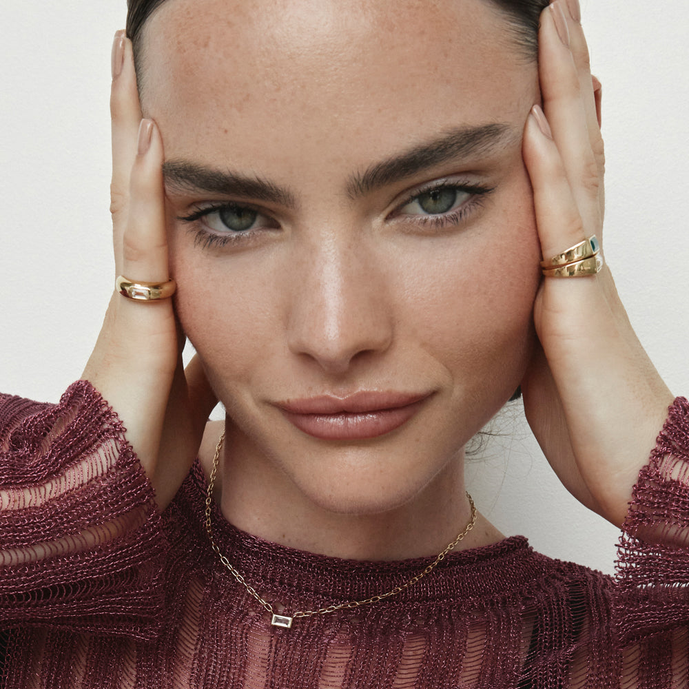 0.4 TCW Baguette Lab Grown Diamond Gold Wedding Band 7