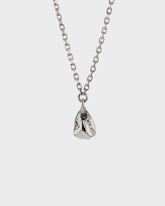 0.50 CT Pear Shaped Emerald Pendant Necklace 2