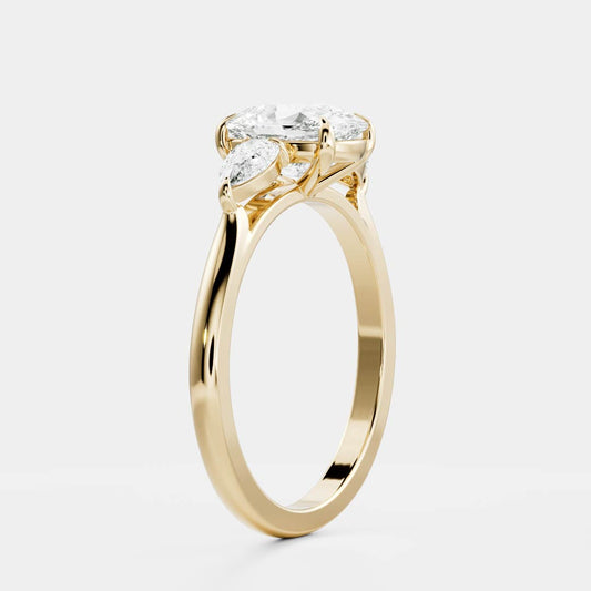 Solitaire- 1.0 CT Oval Moissanite Engagement Ring