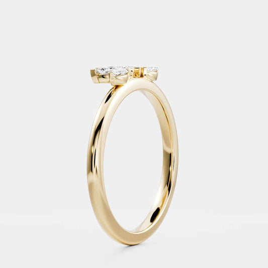 Five Stone- 0.30 CT Marquise Moissanite Wedding Band