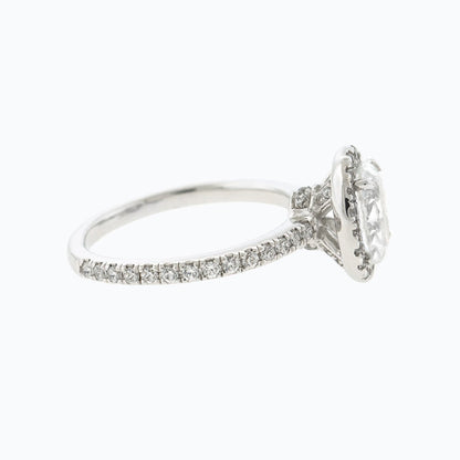 1.5 CT Oval Lab-Grown Diamond Halo & Pave Gold Engagement Ring 4
