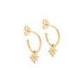 Load image into Gallery viewer, Dazzling 0.02 TCW Round Lab Grown Diamond Hoop Drop Earrings
