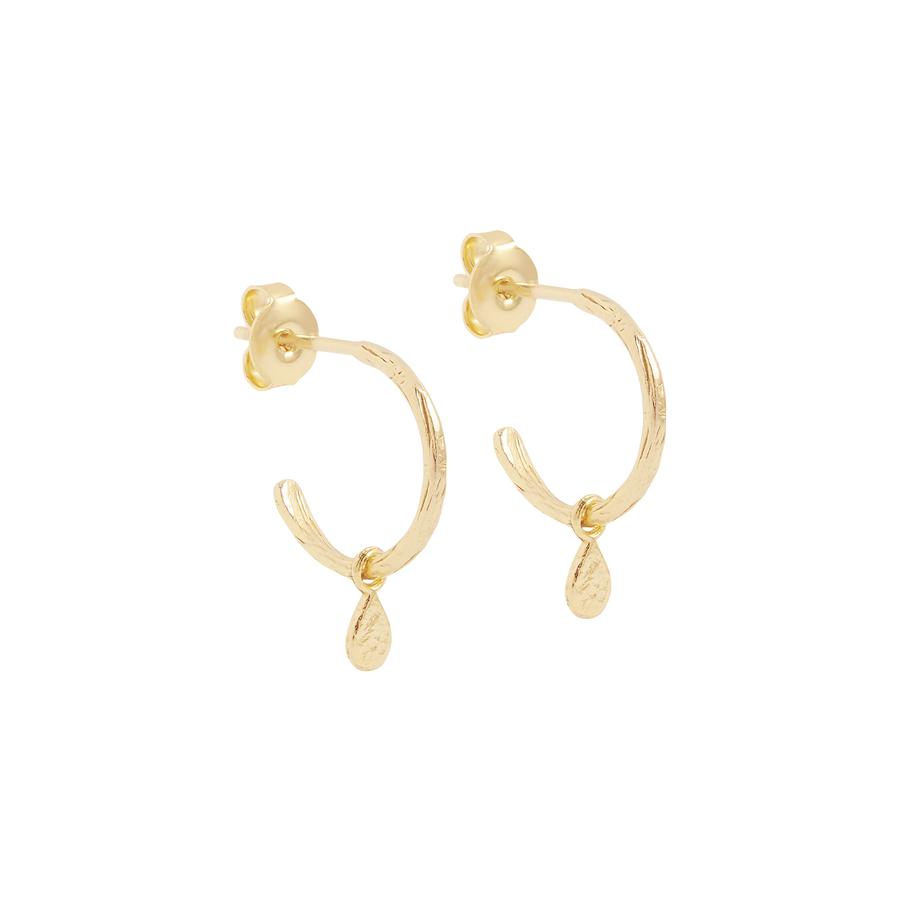 Round Drop Hoop Earrings