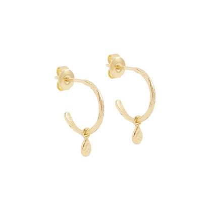 Round Drop Hoop Earrings 1