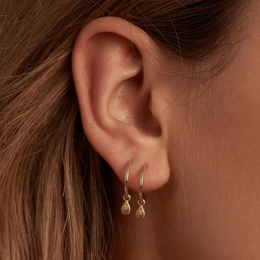 Round Drop Hoop Earrings 2