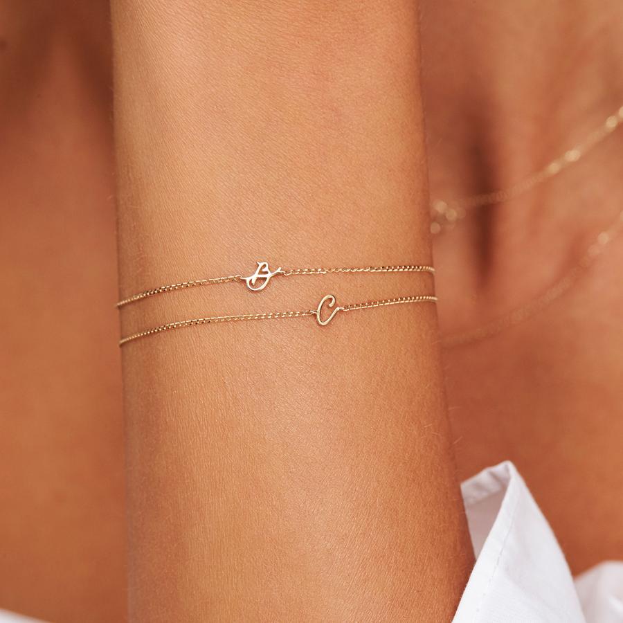 Light Love Letter Initial Bracelet