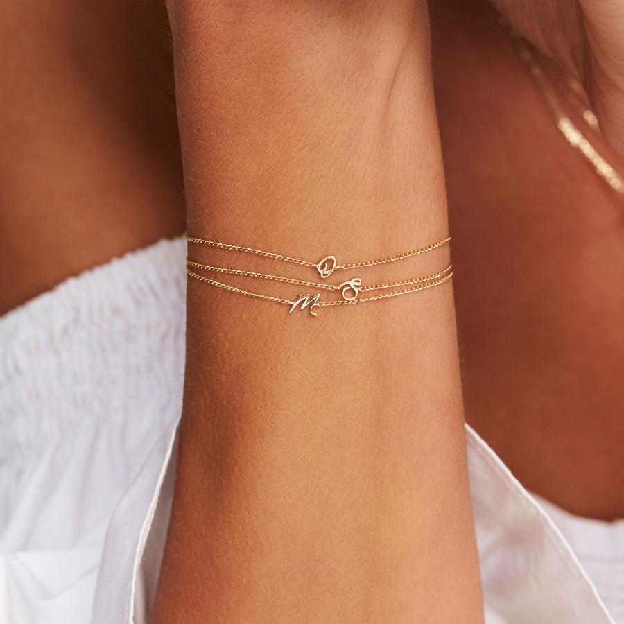 Light Love Letter Initial Bracelet