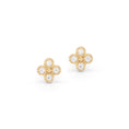 Load image into Gallery viewer, 0.05 TCW Round Lab Grown Diamond Floral Stud Earrings
