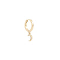 Load image into Gallery viewer, Celestial Gold Moon Hoop Earring
