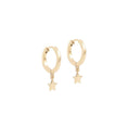 Load image into Gallery viewer, Radiant Gold Hoop Earring with Star Charm
