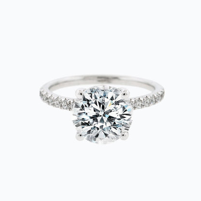 2.0 CT Round Lab-Grown Diamond Hidden Halo Pave Engagement Ring 3