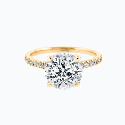 2.0 CT Round Lab-Grown Diamond Hidden Halo Pave Engagement Ring 1
