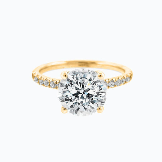 2.0 CT Round Lab-Grown Diamond Hidden Halo Pave Engagement Ring 1