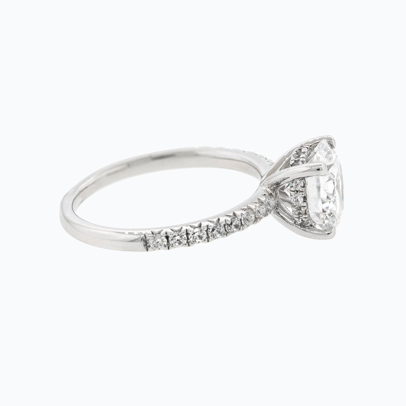 2.0 CT Round Lab-Grown Diamond Hidden Halo Pave Engagement Ring 4