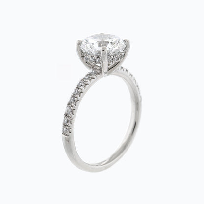 2.0 CT Round Lab-Grown Diamond Hidden Halo Pave Engagement Ring 5