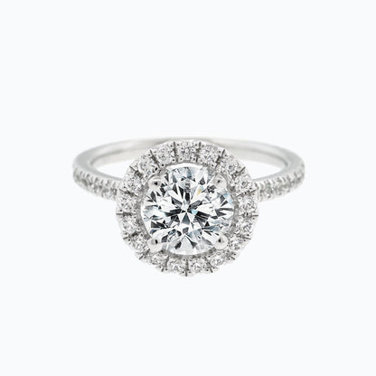1 CT Round Lab-Grown Diamond Halo Engagement Ring 3