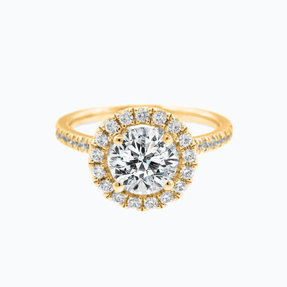 1 CT Round Lab-Grown Diamond Halo Engagement Ring 1