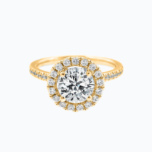1 CT Round Lab-Grown Diamond Halo Engagement Ring 1