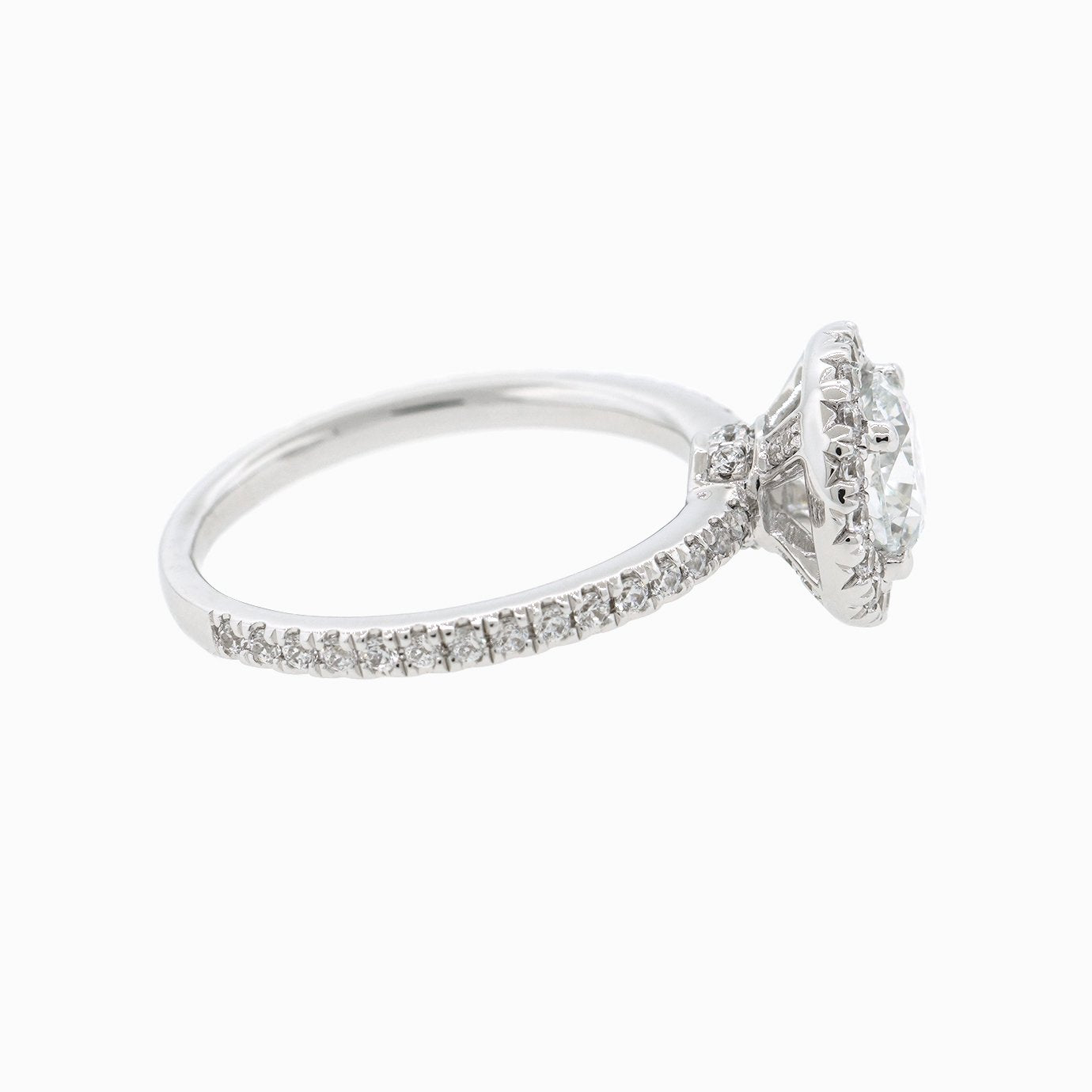 1 CT Round Lab-Grown Diamond Halo Engagement Ring 6