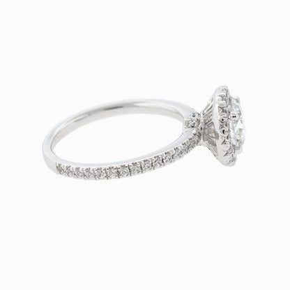 1 CT Round Lab-Grown Diamond Halo Engagement Ring 6