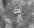 Load image into Gallery viewer, 0.7 CT Radiant Cut Lab-Grown Diamond Pave Engagement Ring
