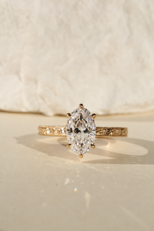 Custom Listing For Jaiden-1.5 CT Oval Cut Vintage Inspired Lab Grown Diamond Engagement Ring